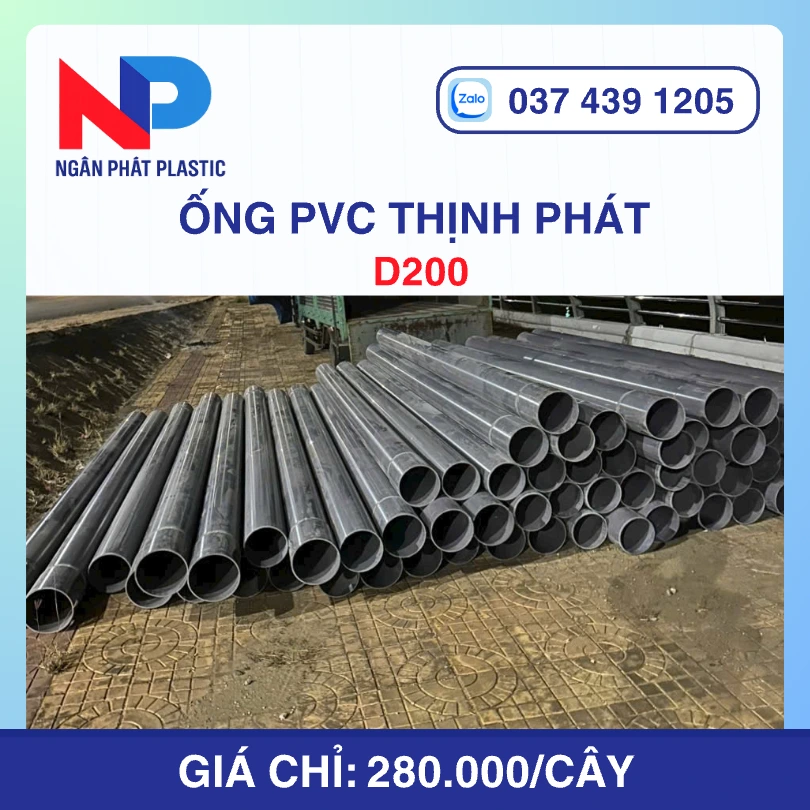 Ống Nhựa uPVC D200 Thịnh Phát